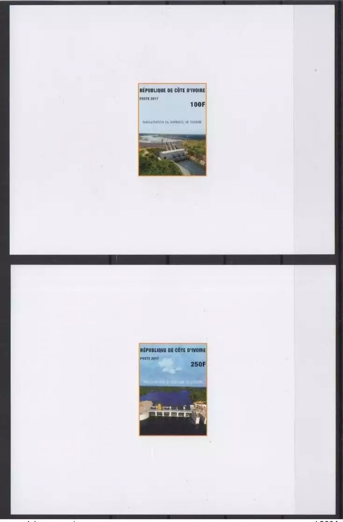 Côte d'Ivoire Epreuve de Luxe 2017 Mi. 1635 1636 Inauguration Barrage Soubré