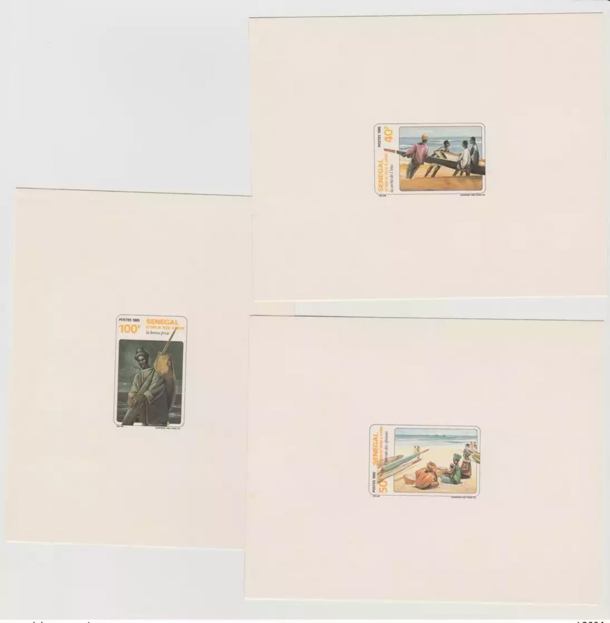 Sénégal 1985 1986 Mi. 861 - 865 Epreuve de Luxe Retour Pêche Poisson Faune