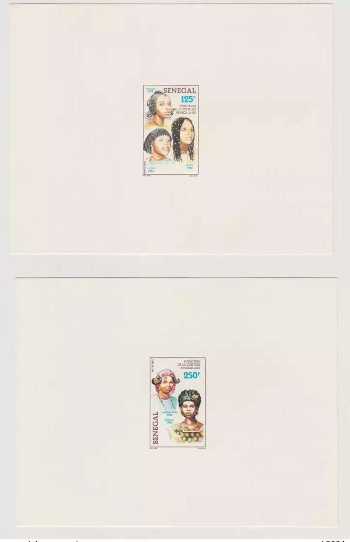 Senegal 1985/1986 Mi. 870 - 873 Luxury Event Evolution Senegalese Hairdressing