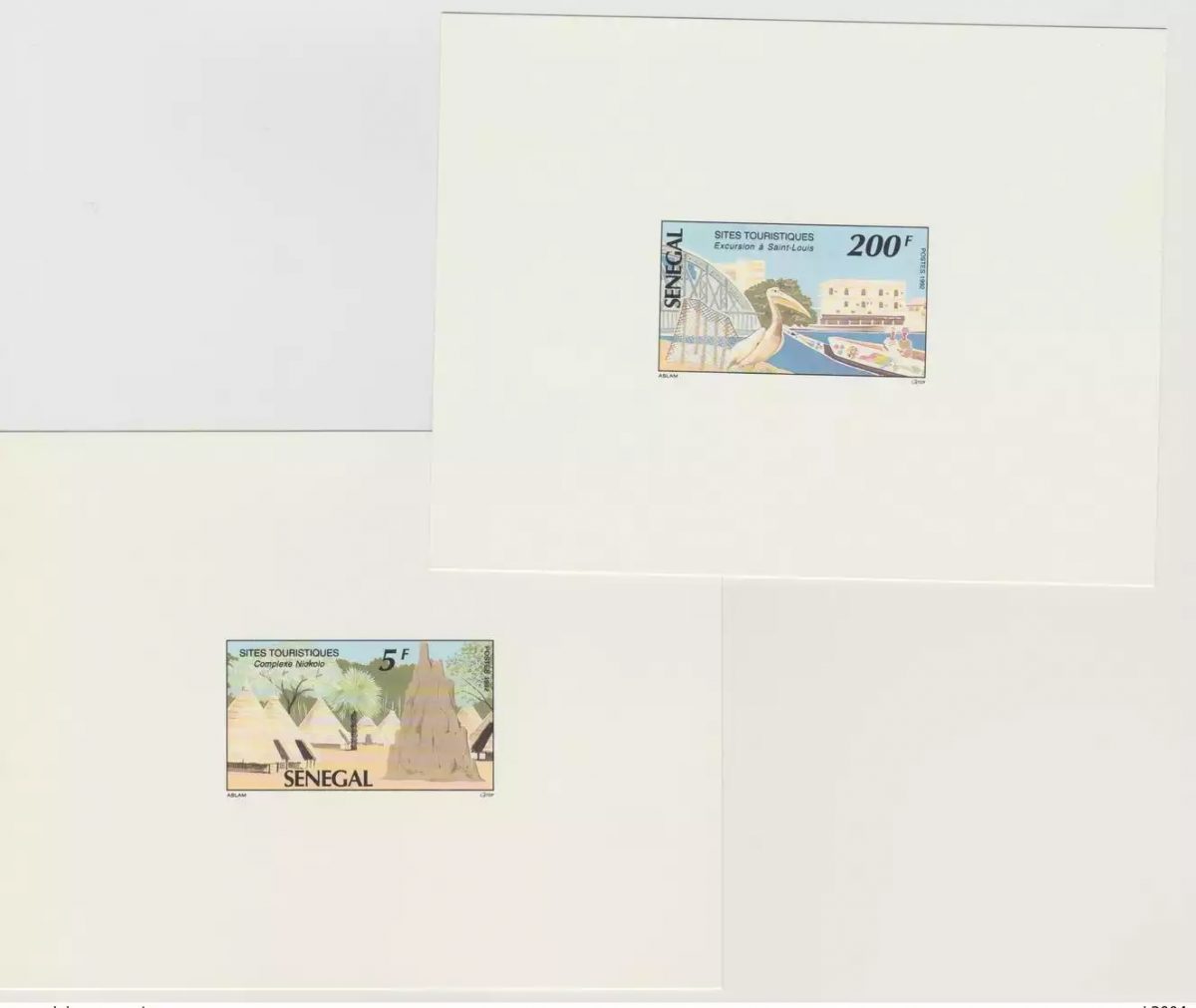 Sénégal 1992 Mi. 1191 / 1194 Epreuve de Luxe Sites touristiques Oiseau faune