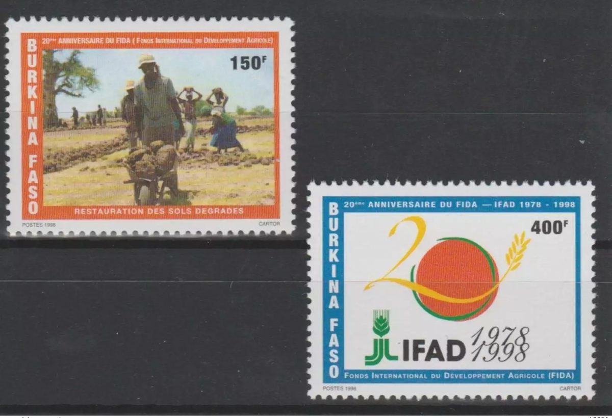 Burkina Faso 1998 Mi. 1499 - 1500 IFAD FIDA 20 ans 1978 Food Nahrung 2 val.
