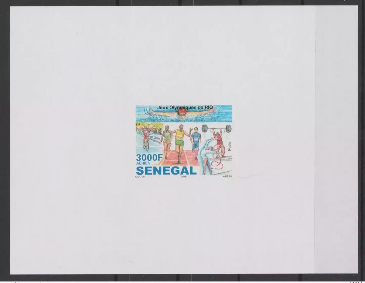 Sénégal 2016 Mi. Bl. 110 Epreuve de Luxe Proof Jeux Olympiques Rio Janeiro