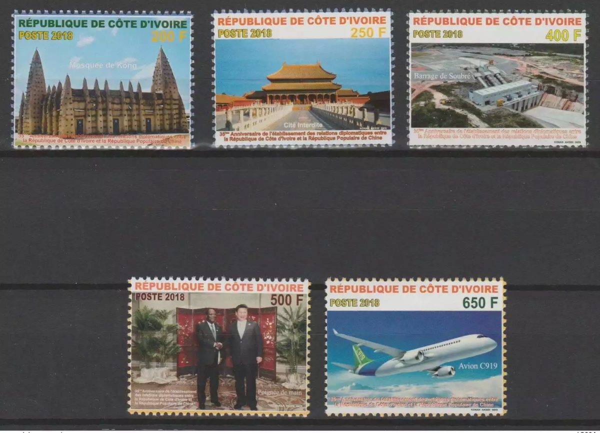Côte d'Ivoire 2018 Relations diplomatiques Chine Relations Avion C919 5 val.