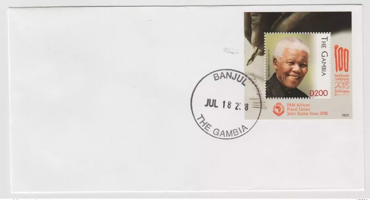 Gambie 2018 Mi. ? FDC S/S Emission commune PAN Nelson Mandela 100 Ans