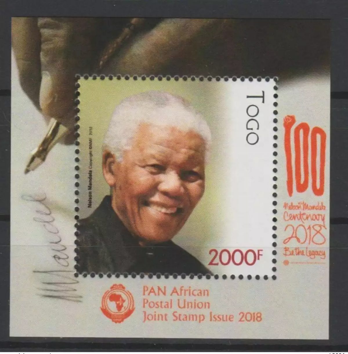 Togo 2018 Mi. ? S/S Joint Issue PAN African Postal Nelson Mandela 100 years