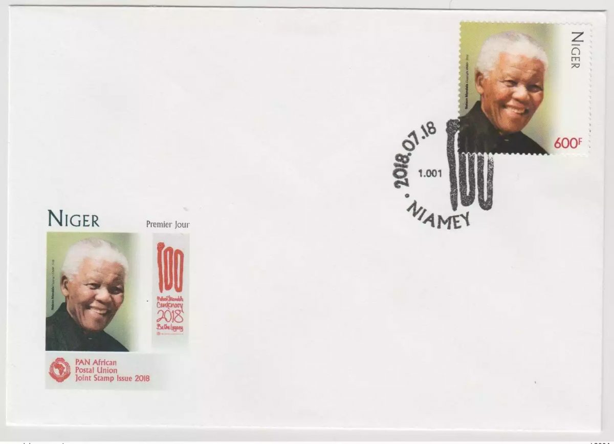 Niger 2018 FDC Gemeinschaftsausgabe PAN Afrikanische Post Nelson Mandela 100J