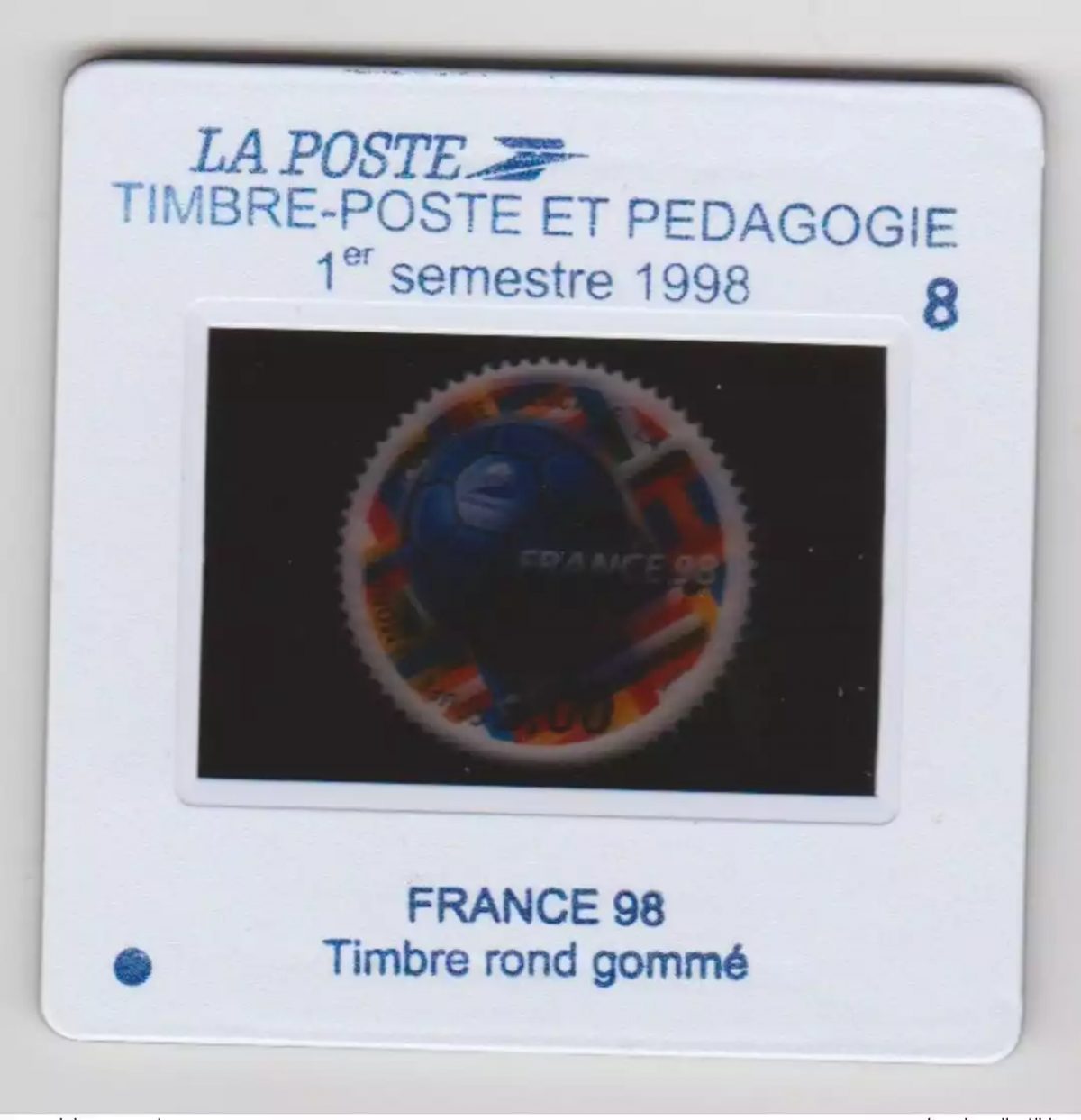 France 1998 FIFA Football SPECIAL stamp on dia slide diapositive Coupe du Monde