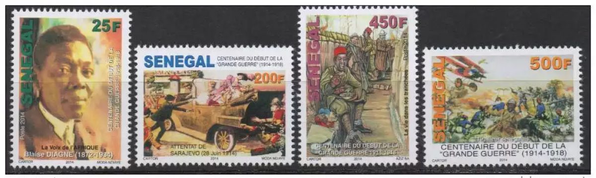 Senegal 2014 Mi. 2216/2219 Centenary First World War 1914 MNH Aircraft