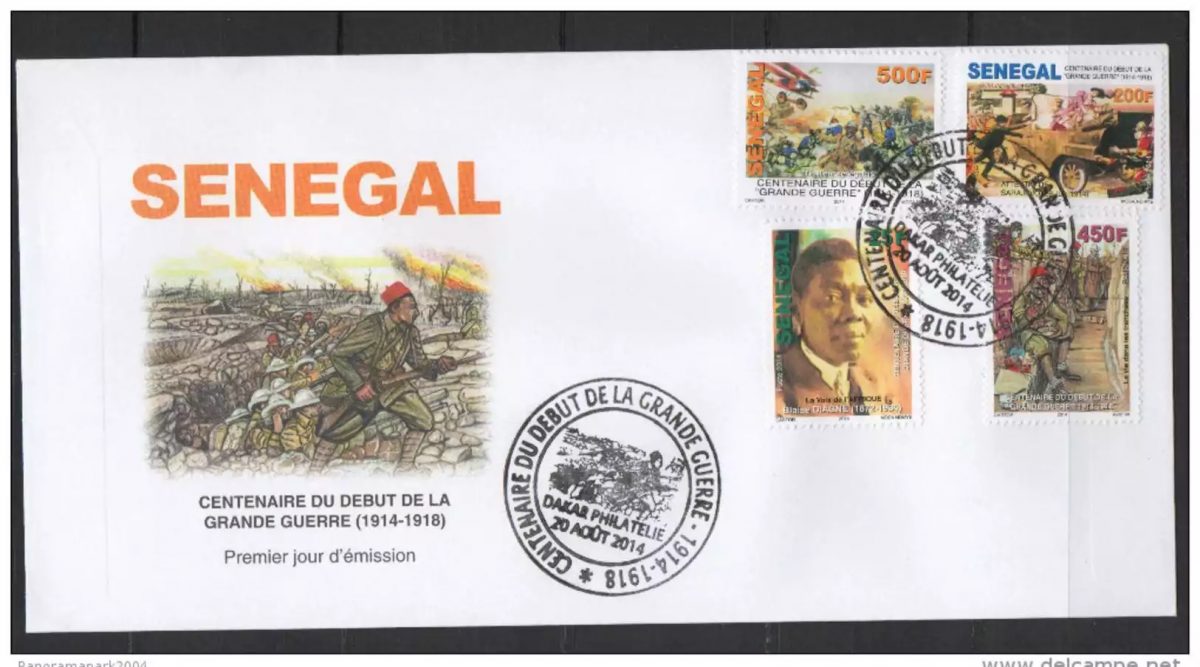 Senegal 2014 FDC Mi. 2216/2219 Centenary First World War 1914 Aircraft