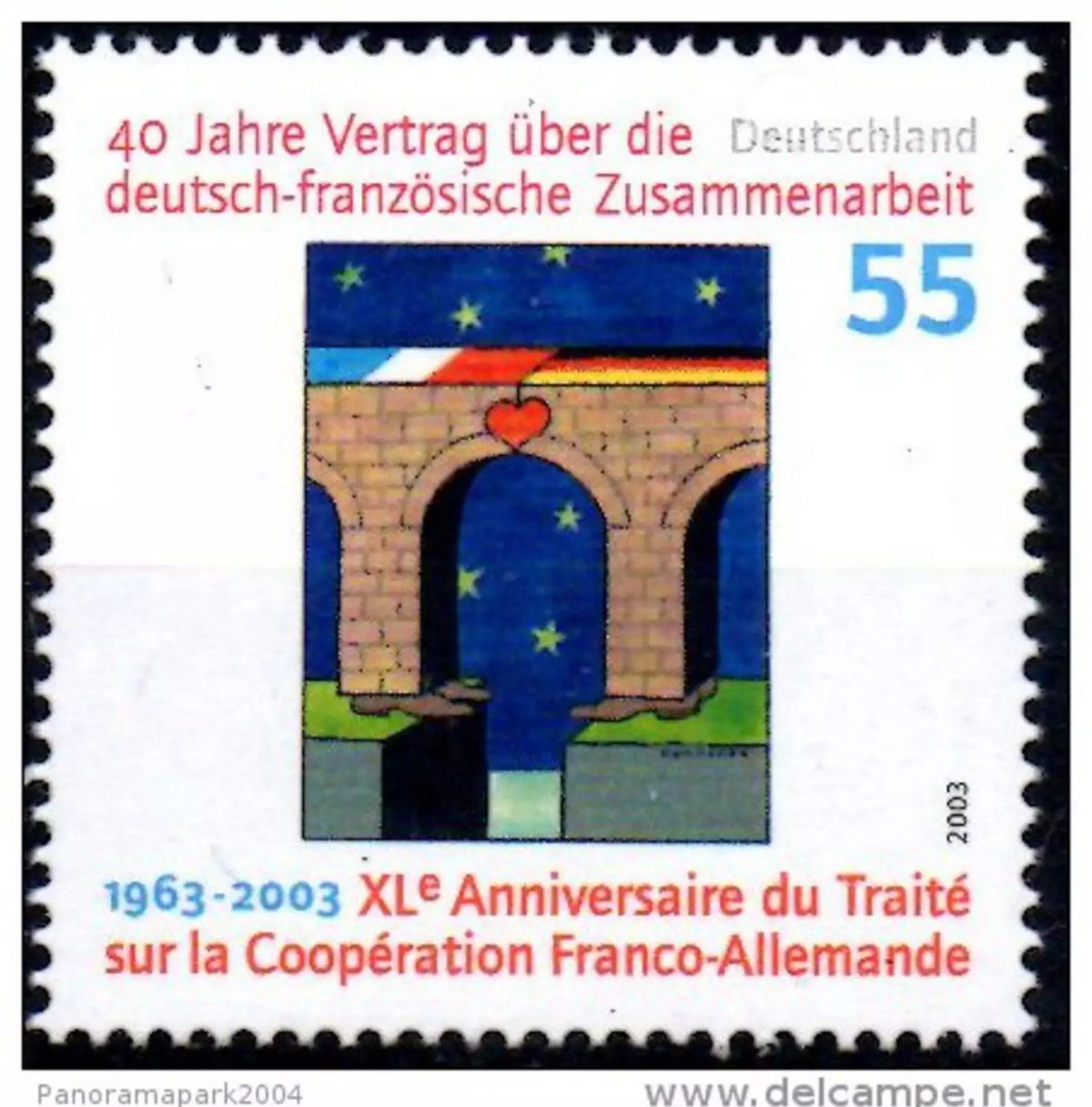 Gemeinschaftsausgabe Frankreich Deutschland 2003 40 Jahre Élysée-Vertrag n°2139