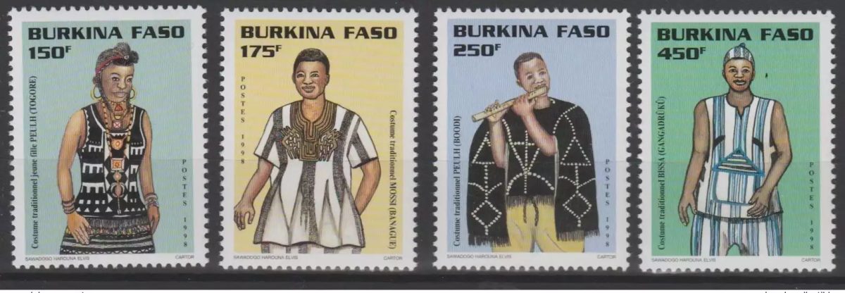 Burkina Faso 1998 Mi. 1473 - 1476 Costume Traditionnel Clothes 4 val. **
