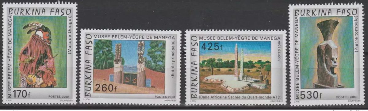 Burkina Faso 2000 Mi. 1815 - 1818 Belem-Yegre Museum Manega Art 4 val. **