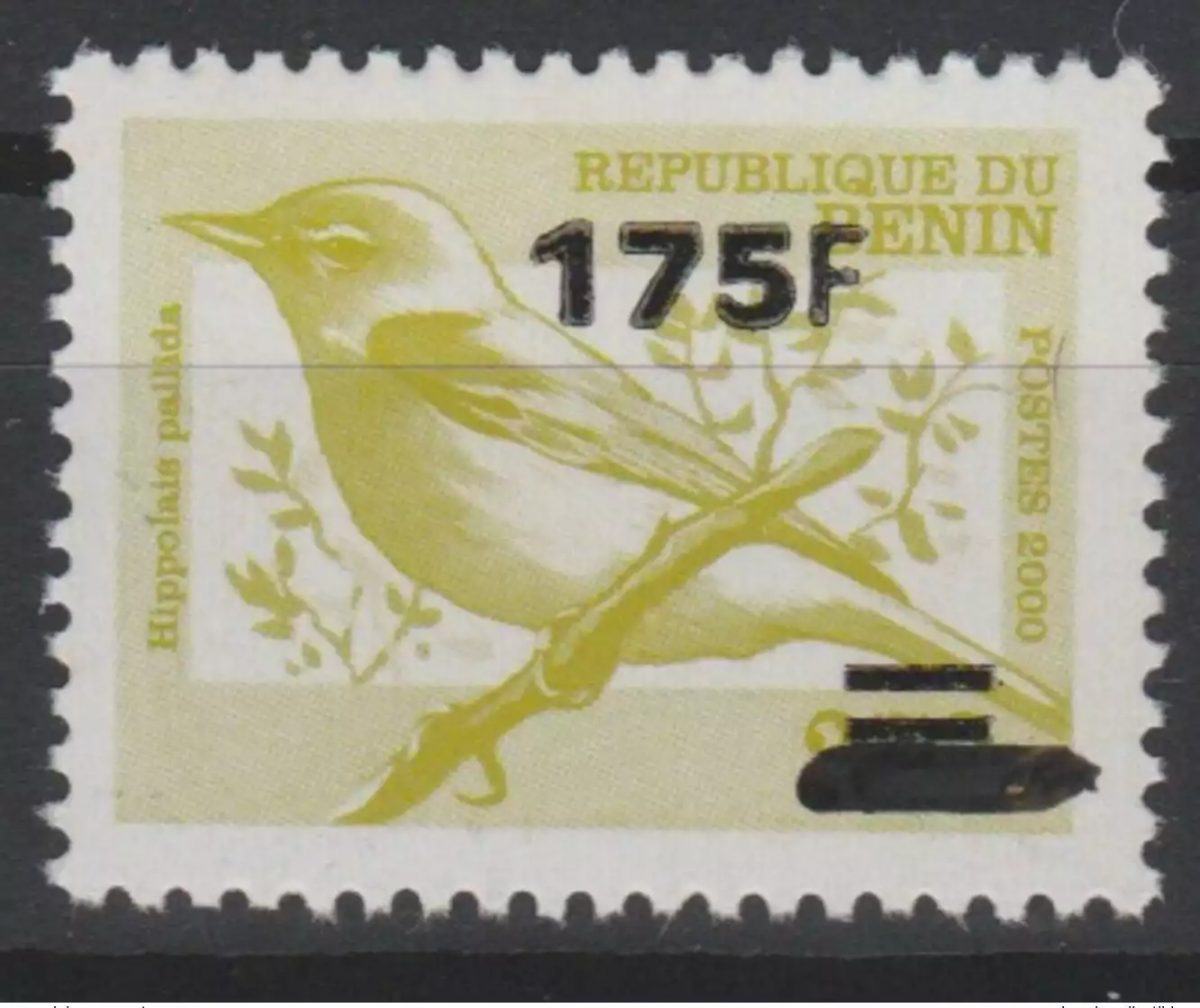 Bénin 2005 Mi. 1396 Oiseau Faune Hippolalis pallida Surchargé Overprint MNH**