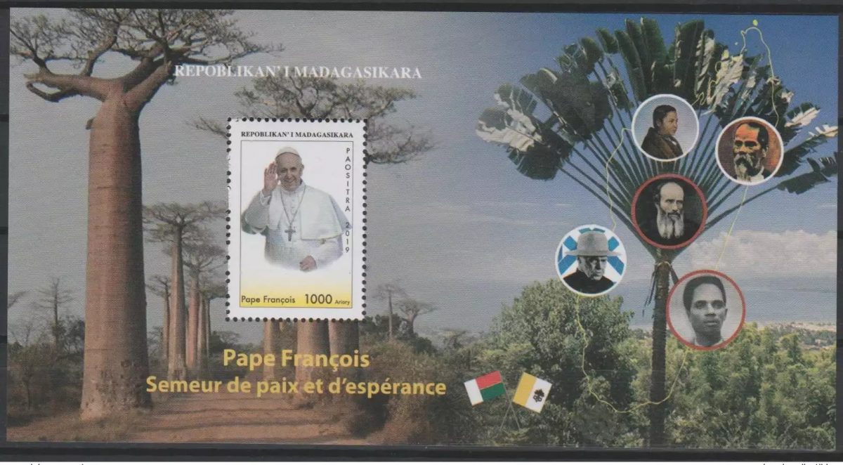 Madagascar 2019 Mi Souvenir Block. Bl. 325 Pope Francis RARE