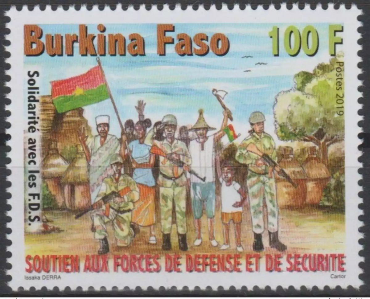 Burkina Faso 2019 Mi. ? Soutien aux Forces de Défense et de Sécurité Drapeau