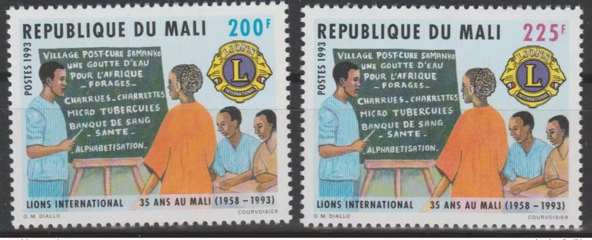 Mali 1993 Mi. 1189-1190 Lion's Lions Club International 35 years 35 ans Jahre