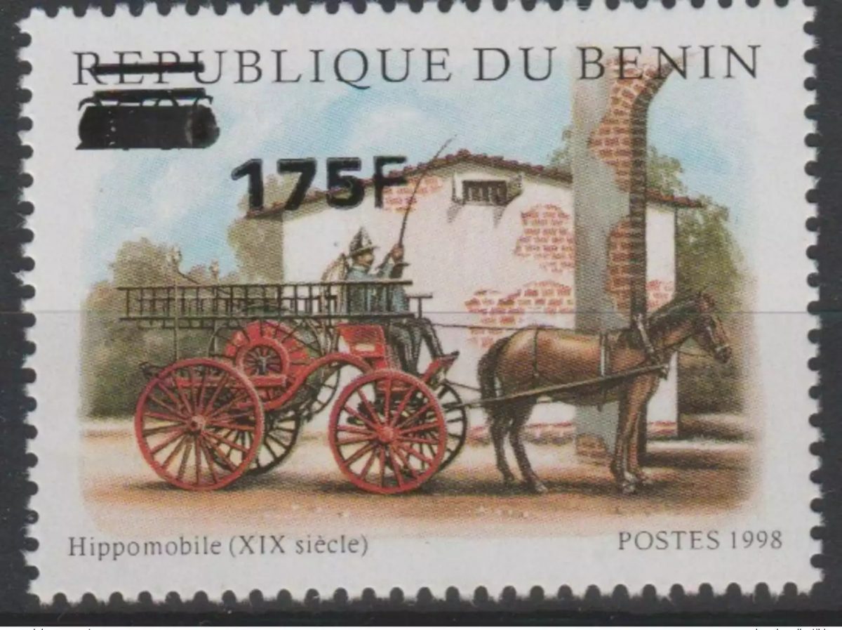 Benin 2005 Mi. 1384 Pferdekutsche Fauna Feuerwehr Aufdruck MNH**