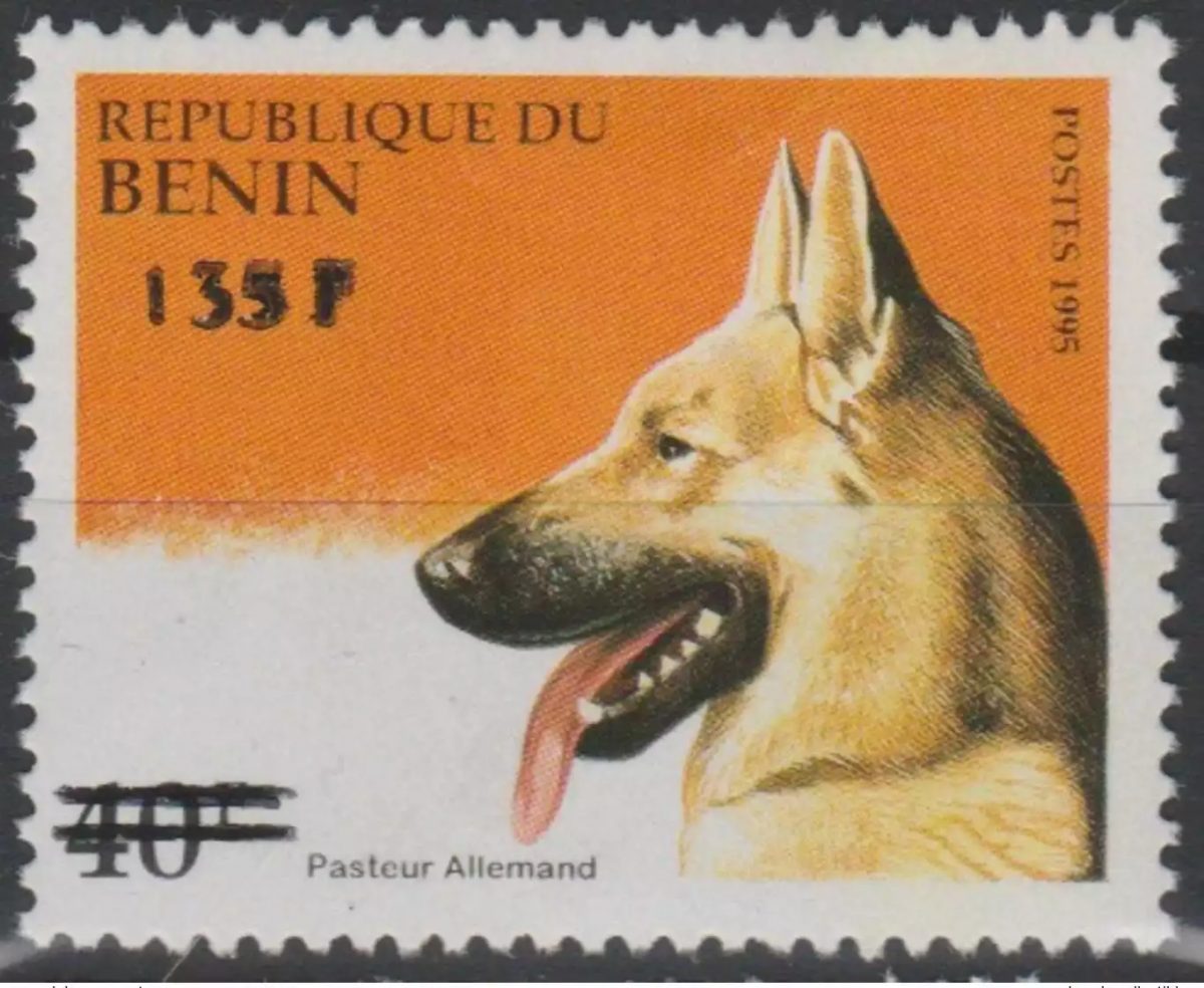 Benin 2000 Mi. 1234 German shepherd dog wildlife overloaded MNH**