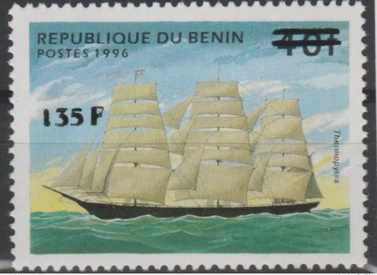 Bénin 2000 Mi. 1242 Voilier  Boot Schiff Thermopyles surchargé overprint MNH**