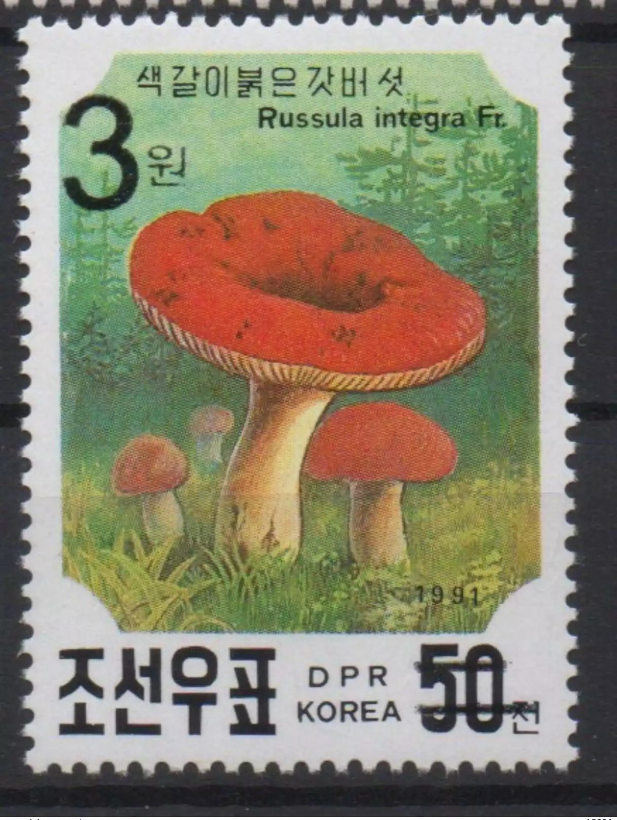 Corée 2006 Mi. 5052 surchargé OVERPRINT flora Mushroom Champignon Pilz MNH RARE