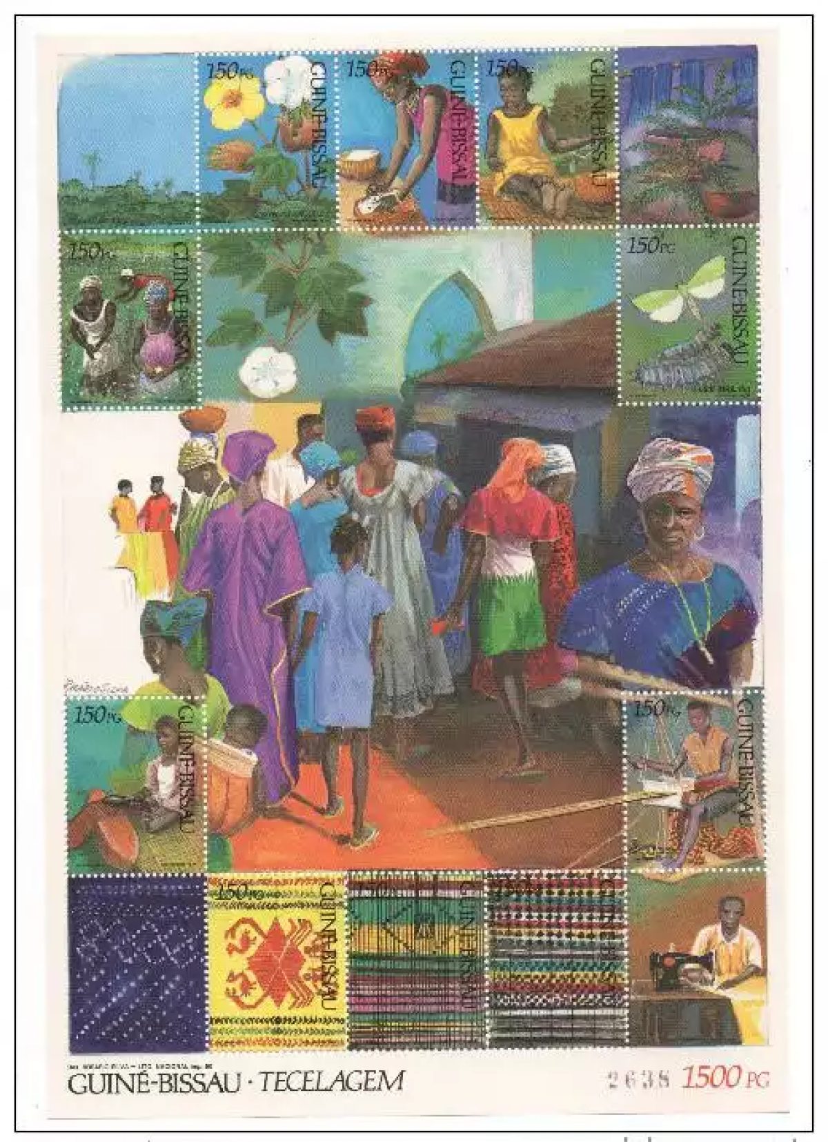 Guinea-Bissau 1990/1991 Tecelagem Webkunst Weaving Mi. No. 286 MNH**