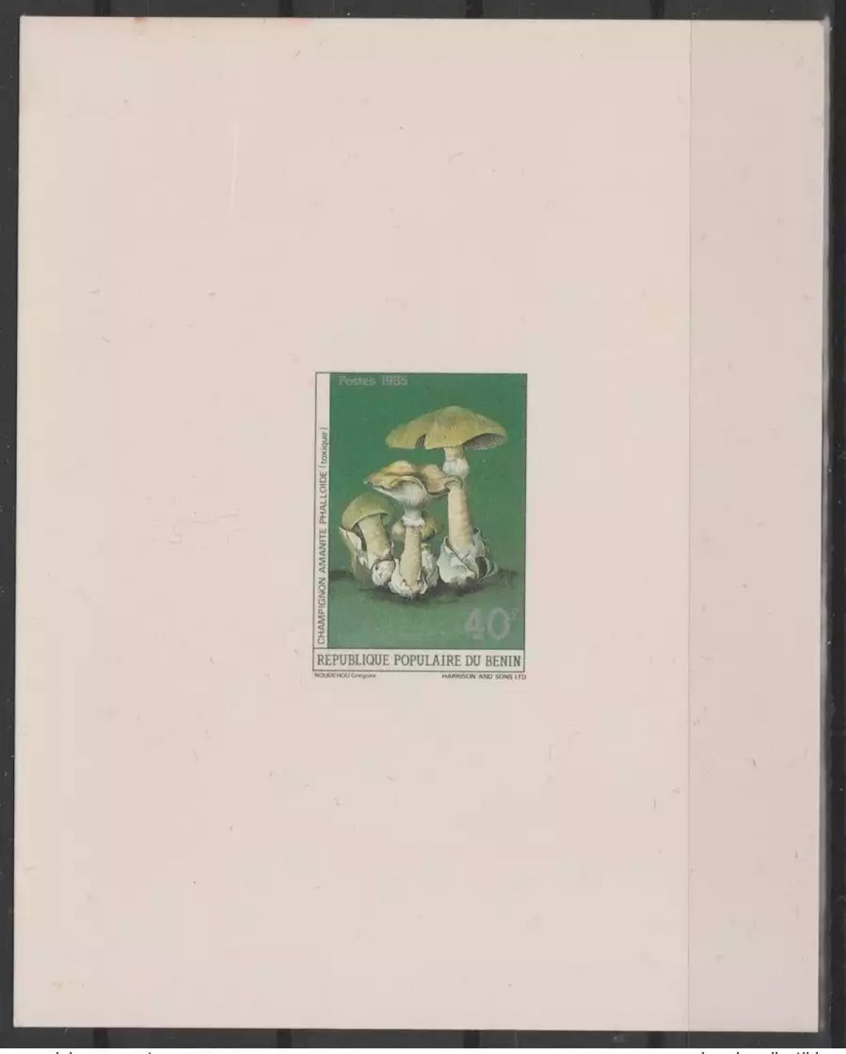 Benin 1985 Mi. 420 Luxury Proof Toxic Amanita Phalloid Mushroom