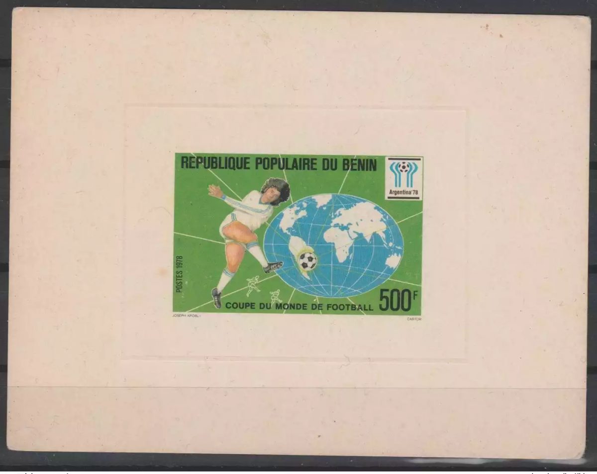 Bénin 1978 Mi. 134 Epreuve De Luxe FIFA Football WM Coupe du Monde Argentine