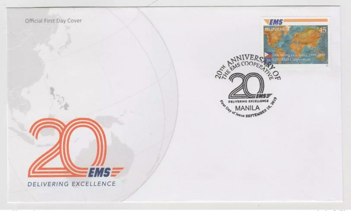 Philippinen 2019 FDC Gemeinschaftsausgabe 20. Jahrestag EMS UPU
