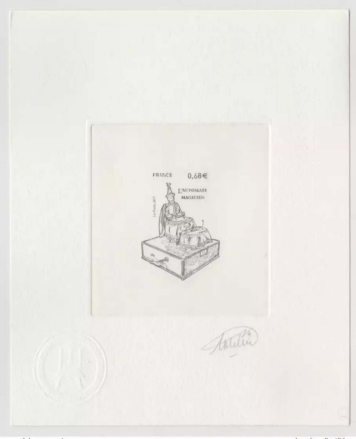 France 2015 YT Artist proof The Music Boxes L'Automaton magicien noir