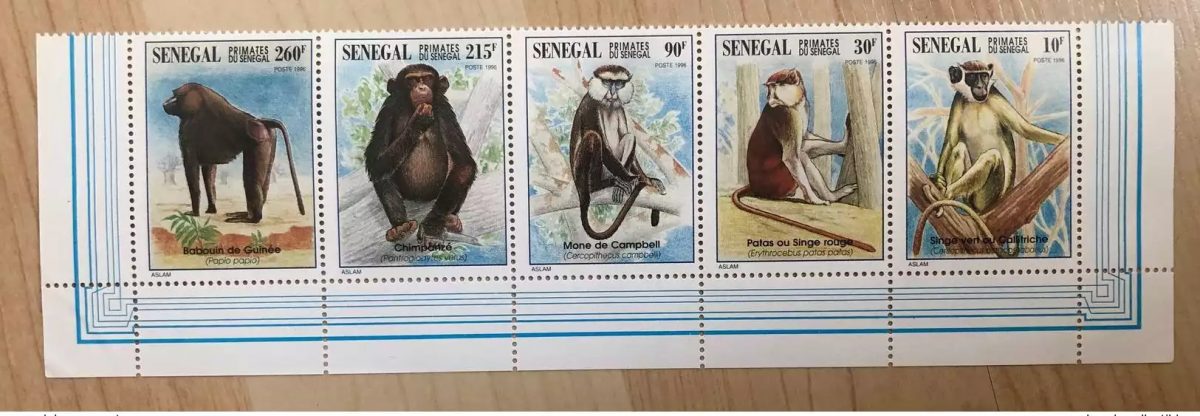 Senegal 1996 Mi.1447 - 1451 Fauna Monkeys Affen Primates RARE MNH