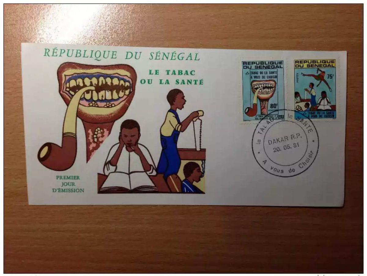 Senegal FDC 1st first day 1981 Tobacco or health
