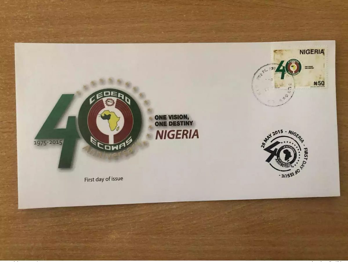 Nigeria 2015 RARE FDC Premier Jour Emission commune CEDEAO ECOWAS 40 ans
