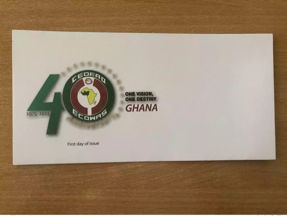 Ghana 2015 Scarce FDC1 er Jour Emission commune CEDEAO ECOWAS 40 ans 40 years
