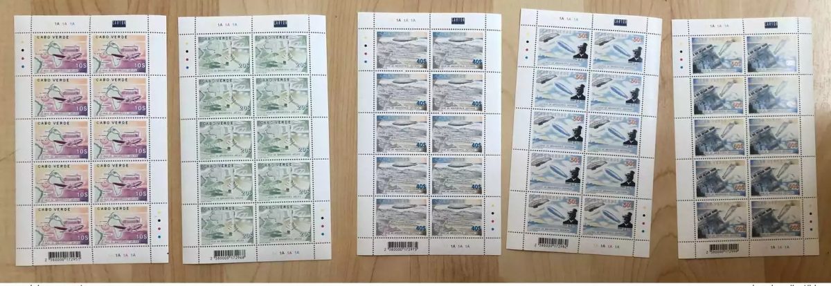 Cabo Verde 2006 Mi. 902 906 Sheets Ciclo Aeronautica Hélice Zeppelin Airplane