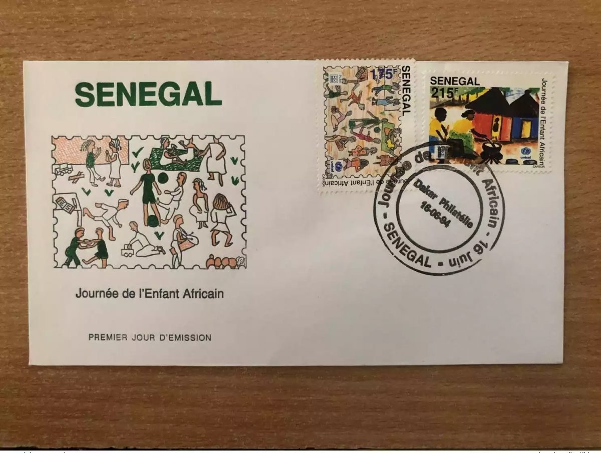 Sénégal 1994 FDC Mi. 1318 1319 Journée de l'Enfant Africain UNICEF 2 val.
