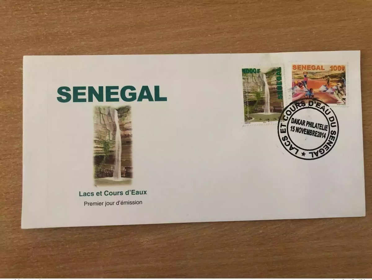Sénégal 2014 FDC Mi. 2221/2222 Lacs et cours d'eau Faune Oiseaux Tortue Lac Rose