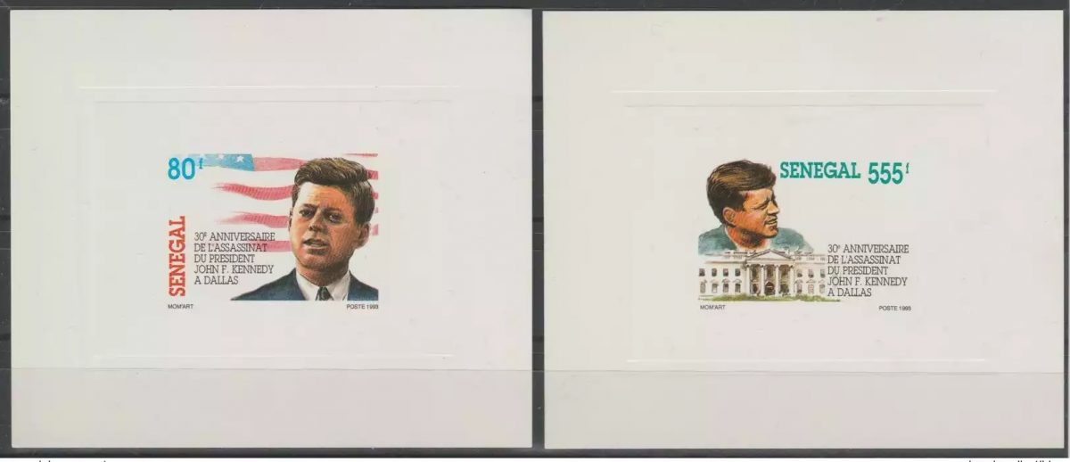 Sénégal 1993 Mi. 1276 / 1277 Epreuve de luxe 30 Ans assassinat John F. Kennedy