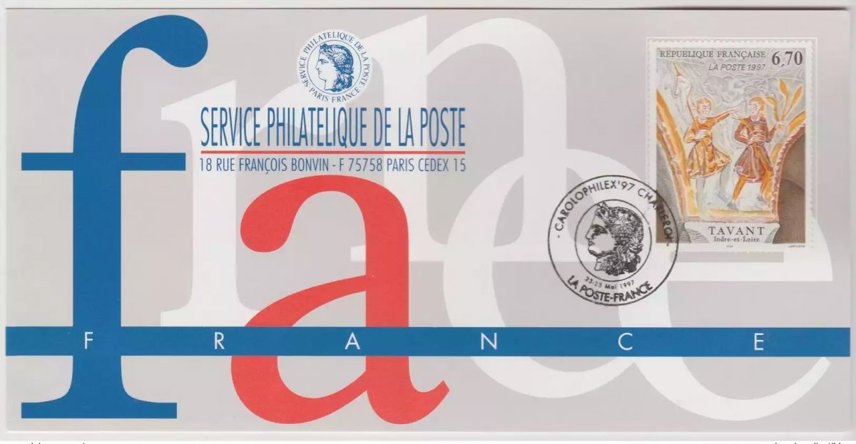 150 Offizielle Karte Carolophilex Charleroi 1997 Frankreich FDC Tavant