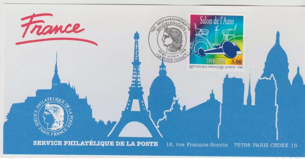 159 Carte officielle Exhibition Sindelfingen 1998 France FDC Salon de l'Auto