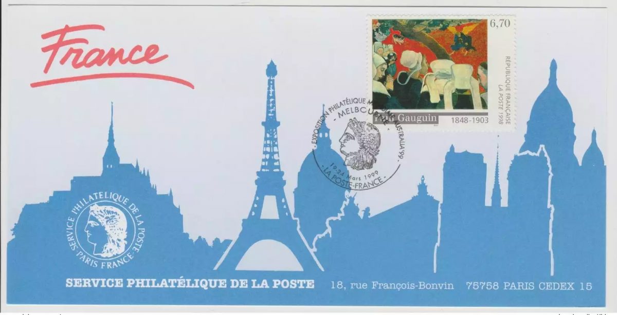 162 Carte officielle Exhibition Melbourne Australia 1999 France FDC Gauguin Art