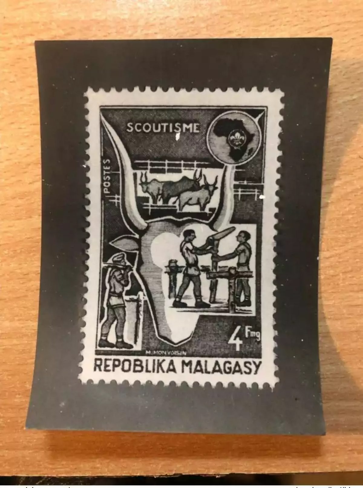 Madagaskar 1974 - Fotoabzug Pfadfinder Scouts Karte Map