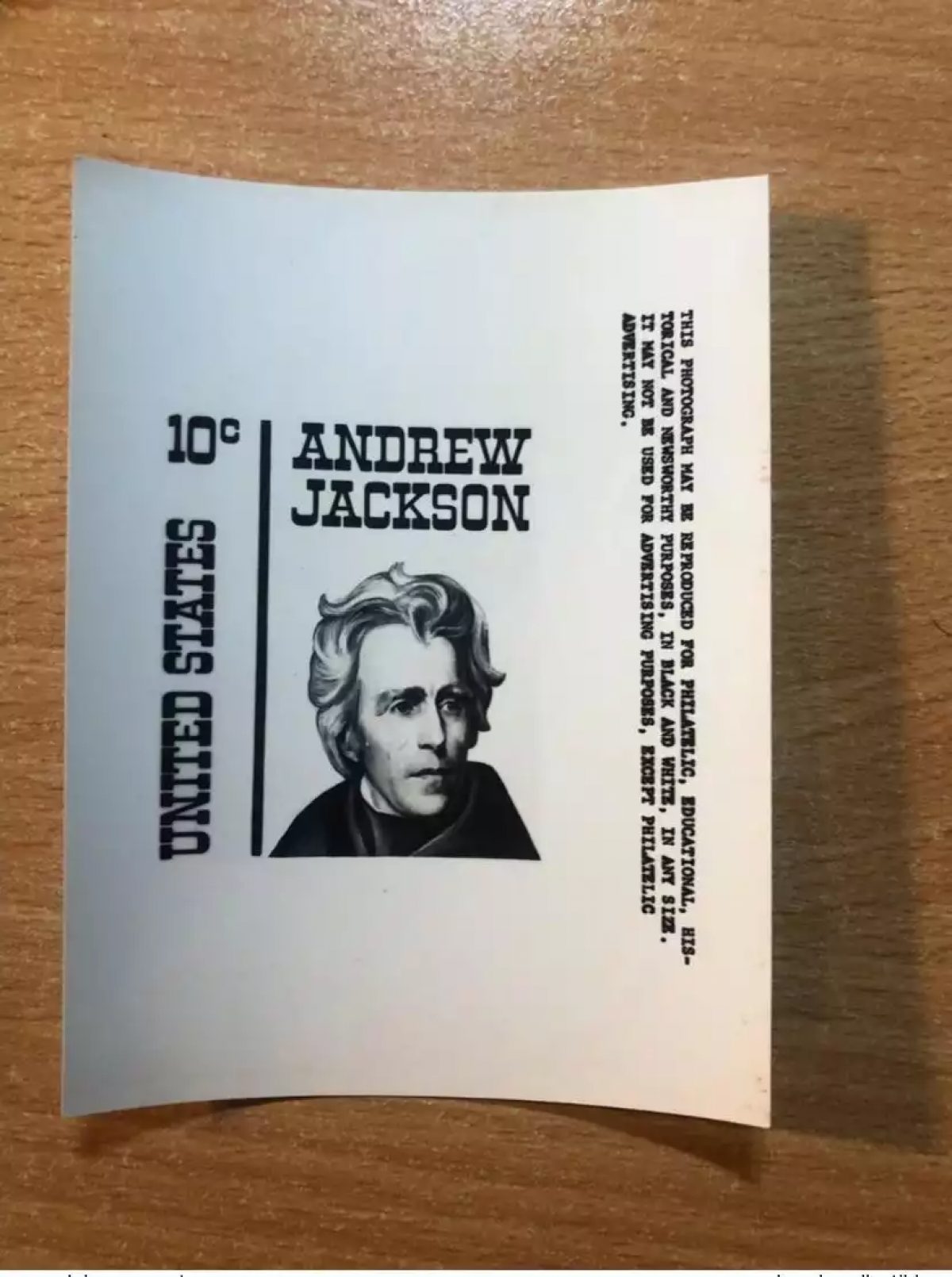 USA USPS - Foto Publicity Essay Kodak Andrew Jackson