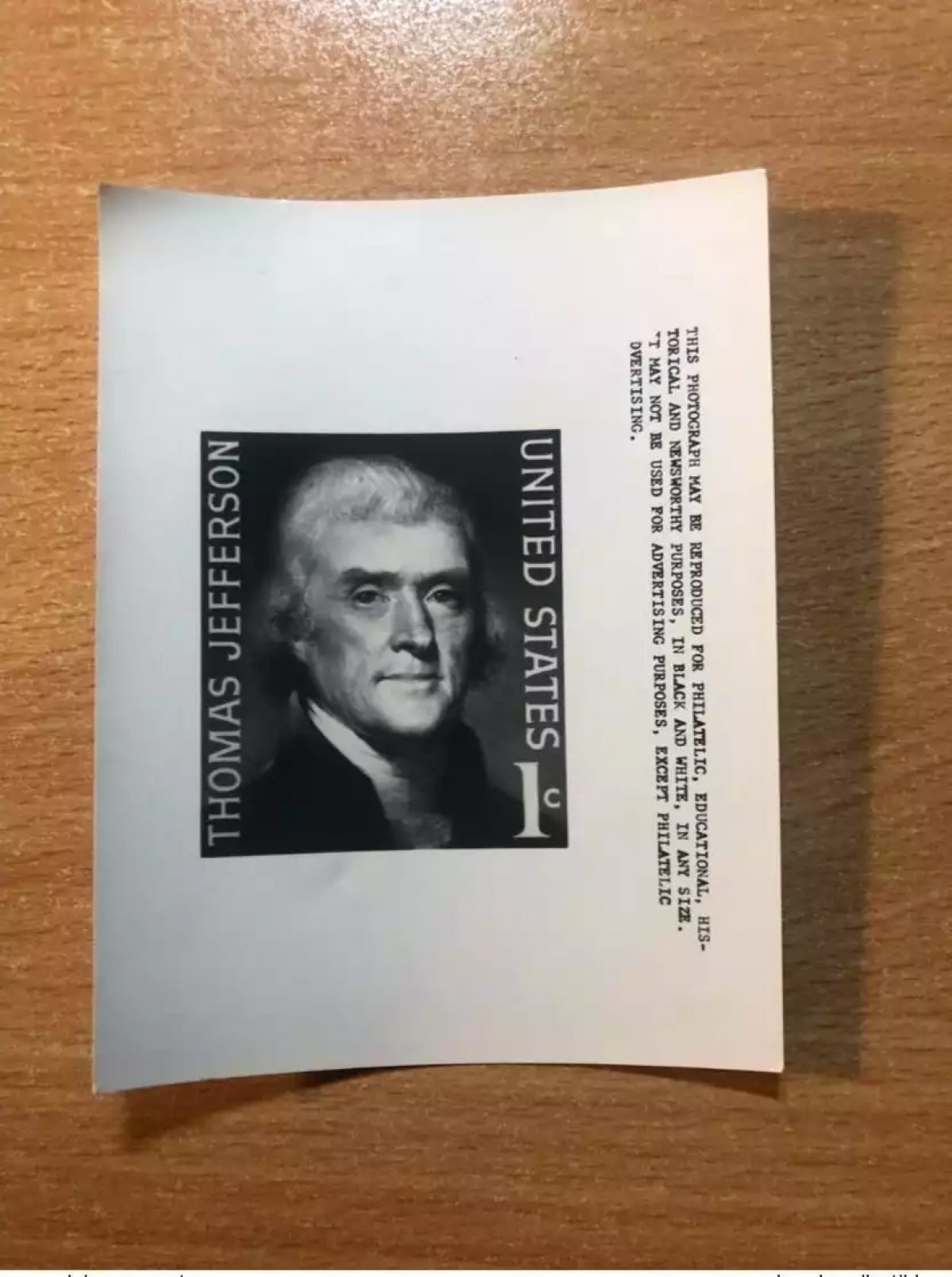 USA Etats-Unis USPS -Publicity Essay Kodak Thomas Jefferson US President
