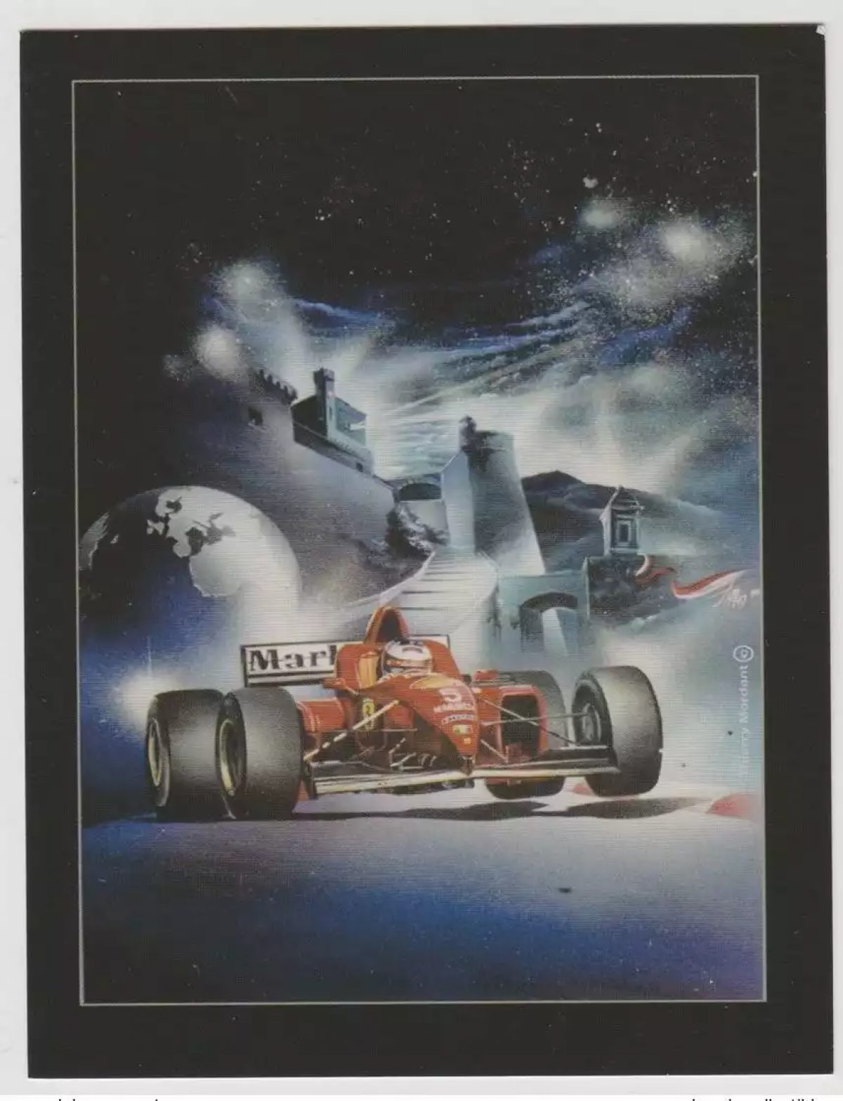 Thierry Mordant Formula 1 GP Marlboro Car Racing Postcard