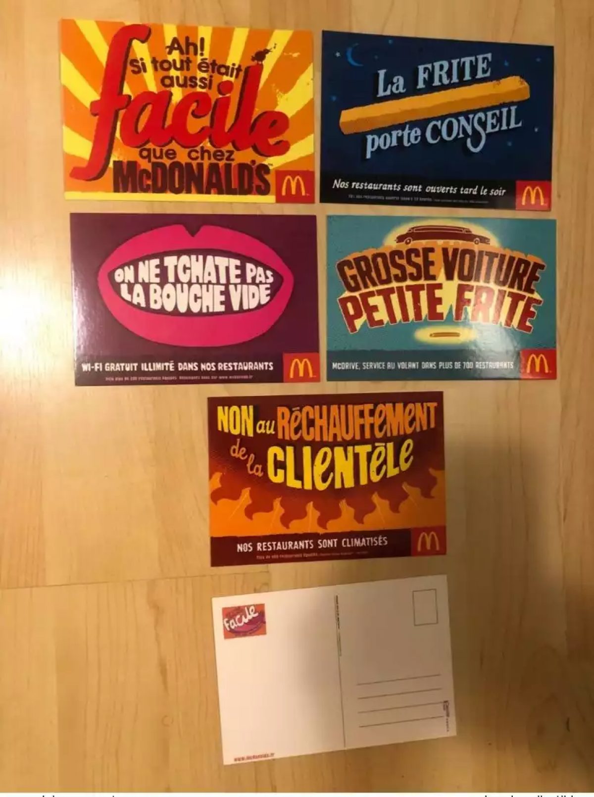 McDonald's Frankreich 5 Restaurant Werbepostkarten McDonalds