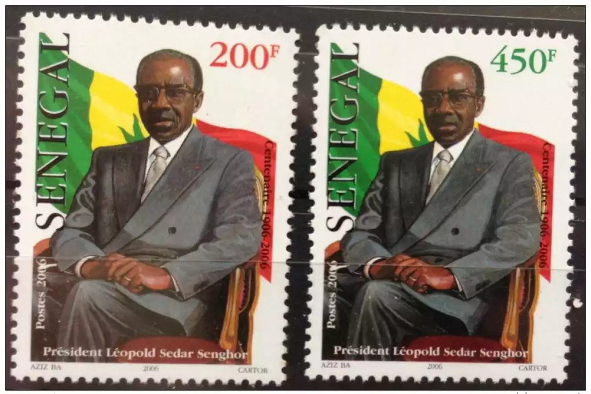 Sénégal 2006 Centenaire Président Léopold Sedar Senghor 2 val. RARE MNH