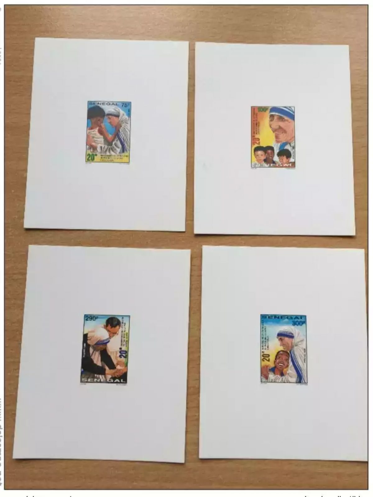 Sénégal 1999 Epreuve de Luxe Mère Teresa Nobel price Mi. 1807 - 1810 RARE MNH