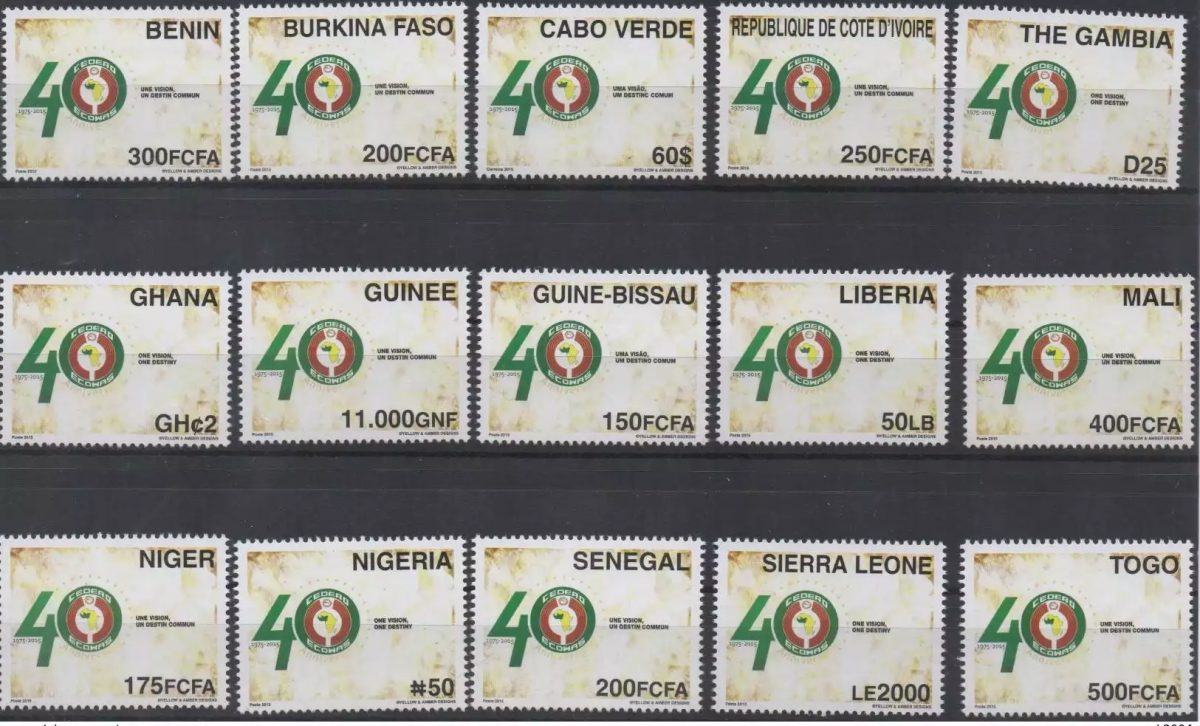 2015 Emission commune CEDEAO 40 years ALL 15 Countries Benin Senegal Togo