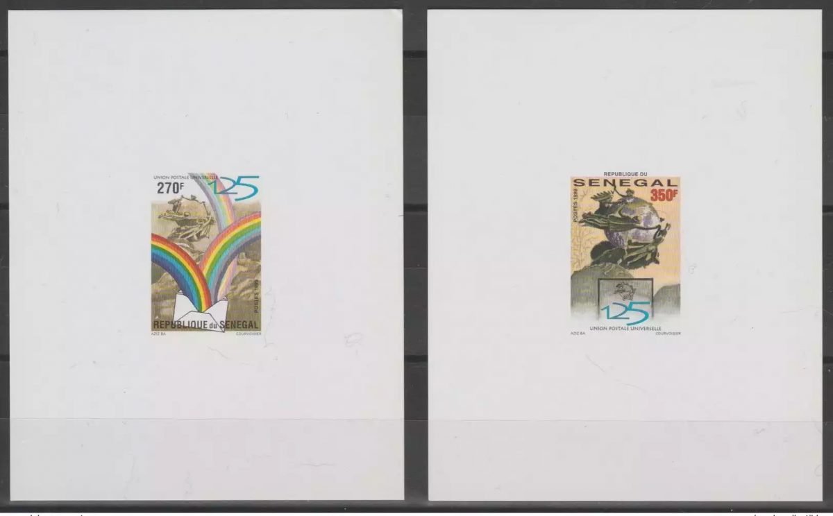 Sénégal 1999 Mi. 1801 - 1802 Epreuve de luxe Proof 125e Anniversaire UPU