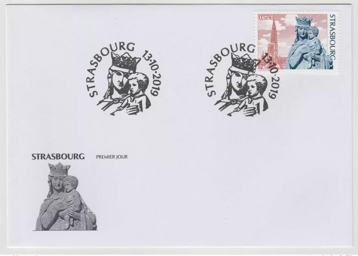 France 2019 - FDC Vignette 0€ 'STRASBOURG' Cathedral Religion Matej Gabris